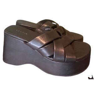 Torrid Women’s 8.5WW Black Platform Chunky Sandals Y2K Goth Grunge festival